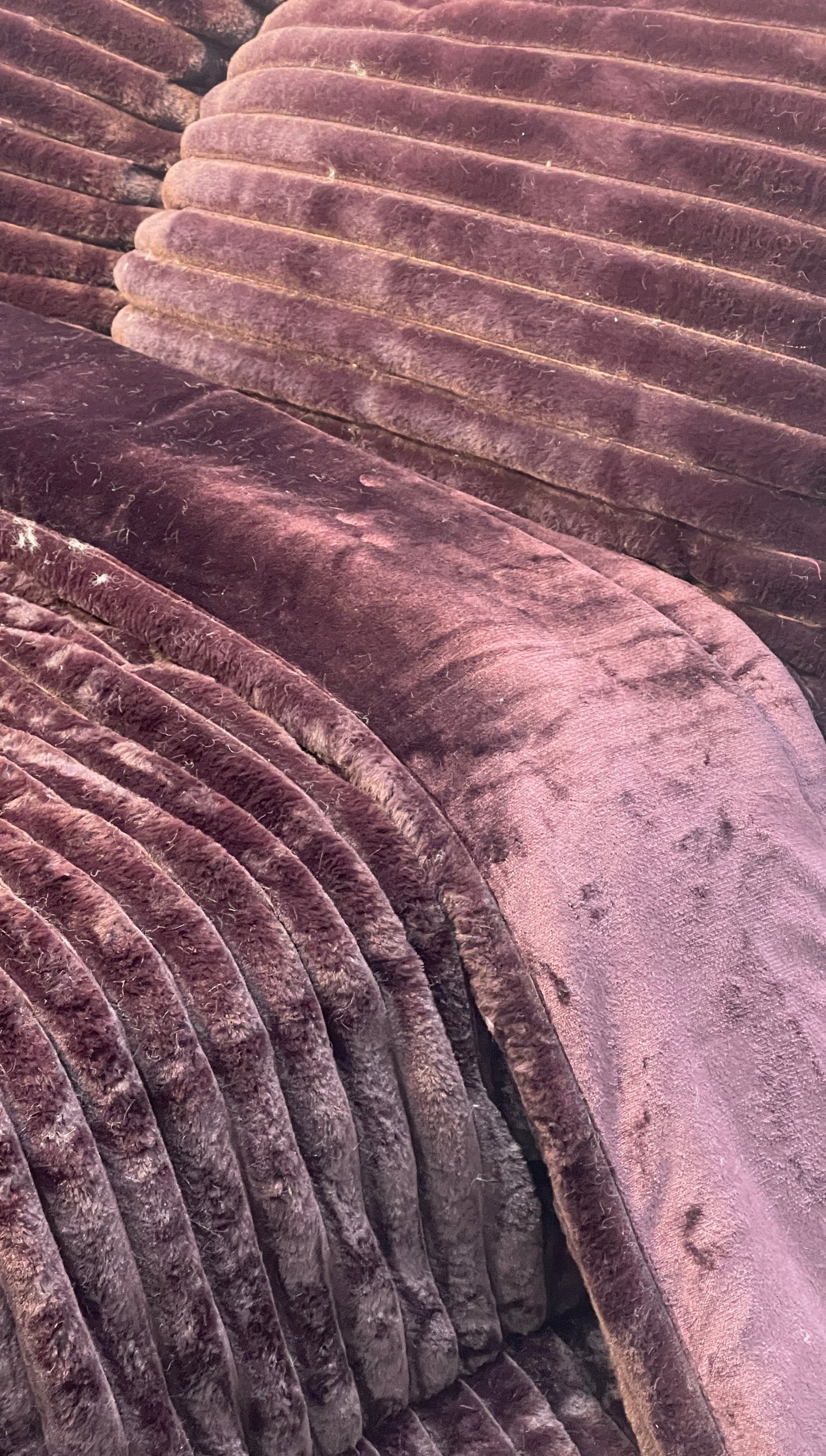 Old Mauve Faux Fur Bedding Set