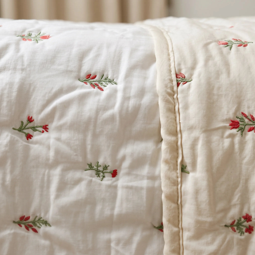 Embroidered Quilt Set