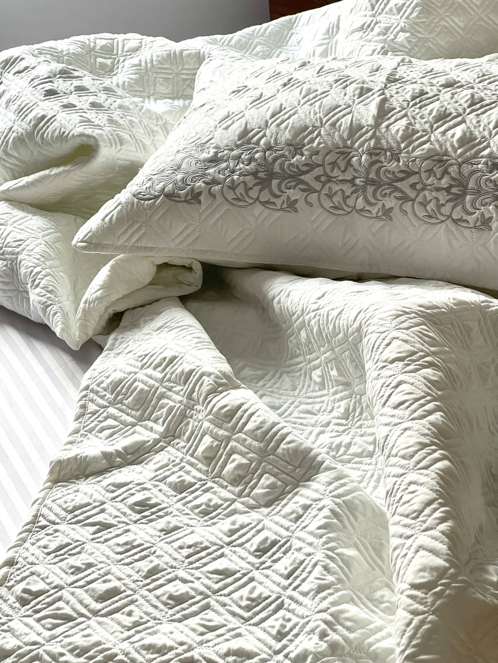 Embroidered Quilt Set