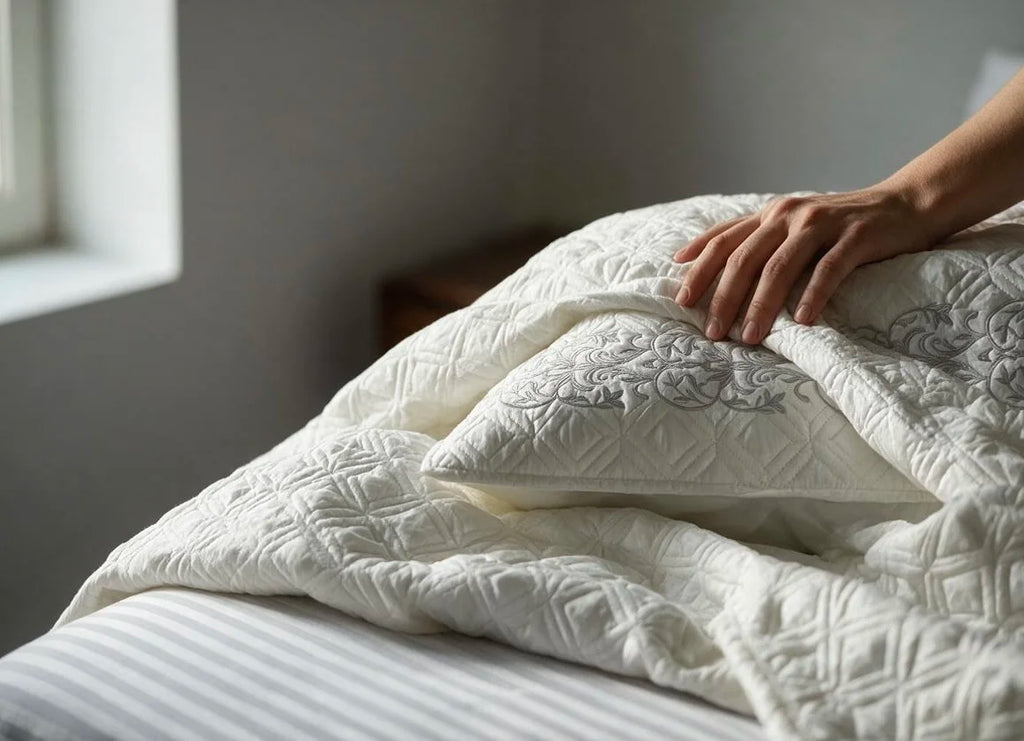 Embroidered Quilt Set