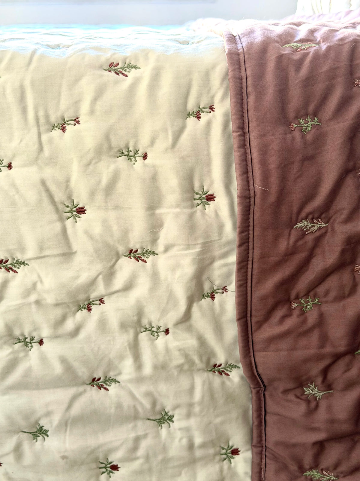 Embroidered Quilt Set