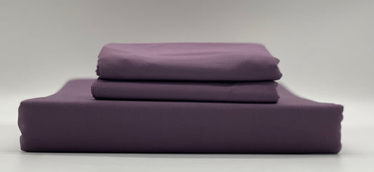 Percale Berry Violet Bed Sheet Set