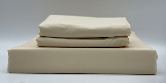 Percale Buttermilk Bed Sheet Set
