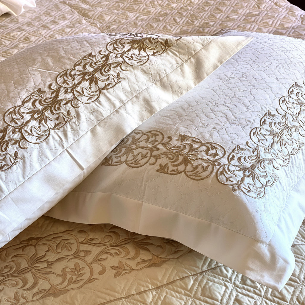 Embroidered Quilt Set