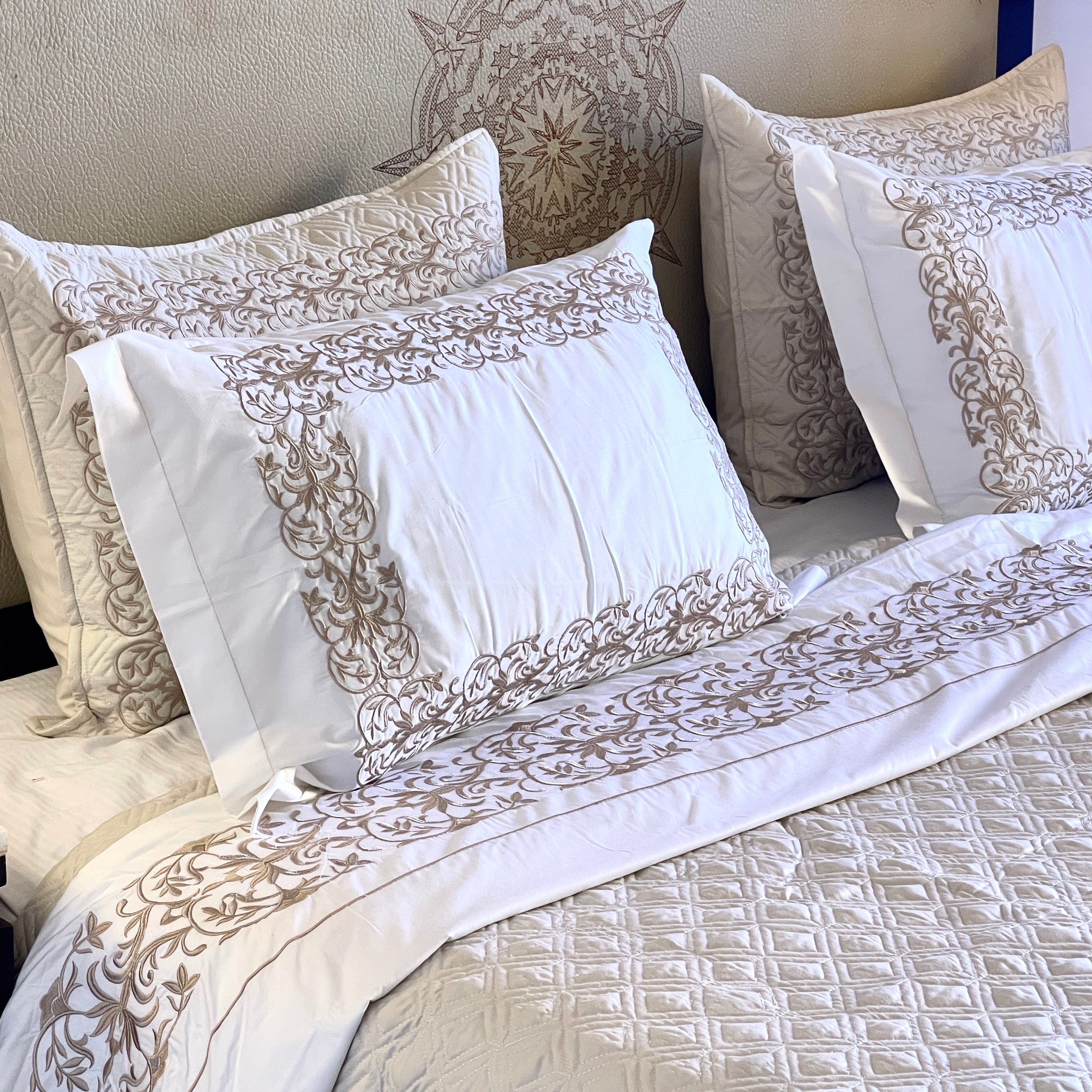 Embroidered Quilt Set