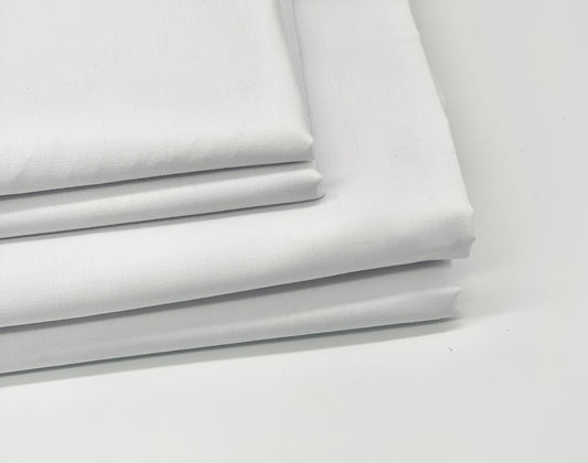 Percale White Bed Sheet Set