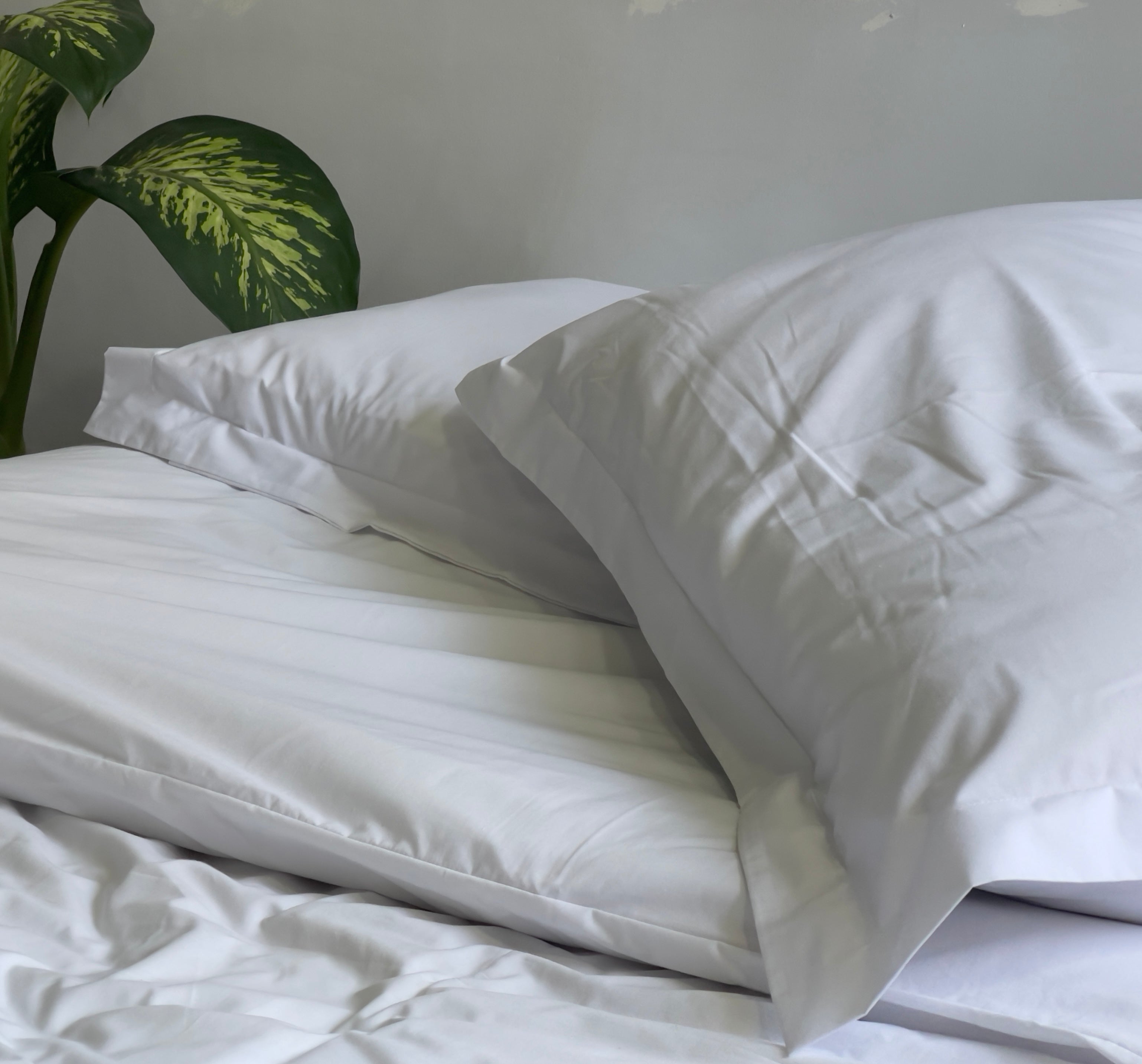 Percale White Bed Sheet Set