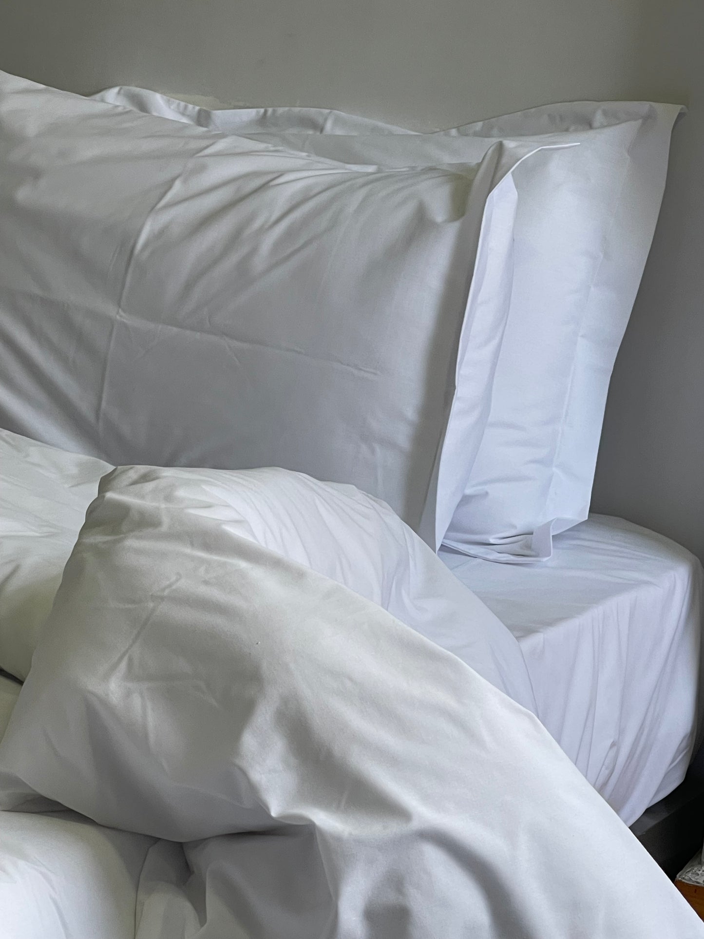 Percale White Bed Sheet Set