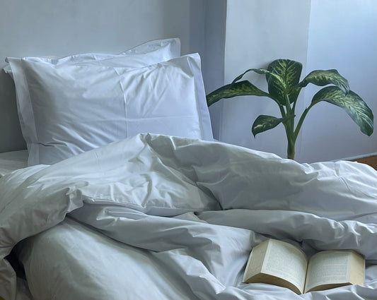 Percale White Bed Sheet Set