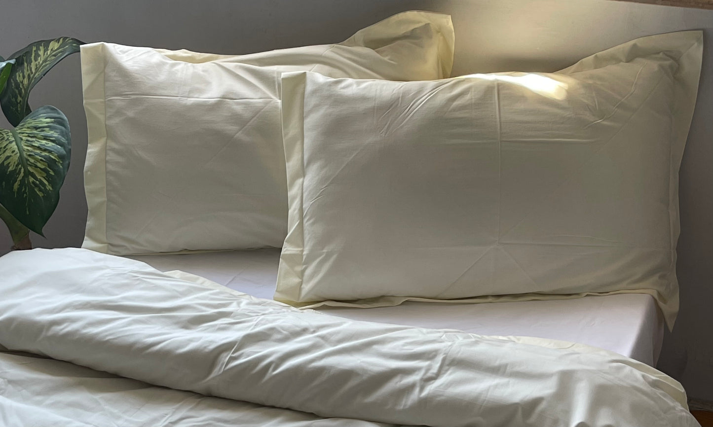 Percale Cornsilk Bed Sheet Set