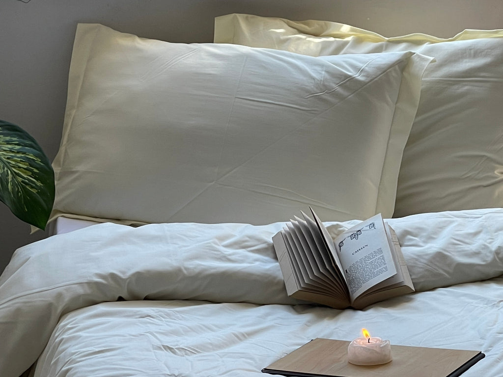 Percale Cornsilk Bed Sheet Set