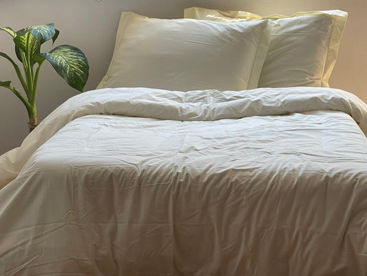Percale Cornsilk Bed Sheet Set