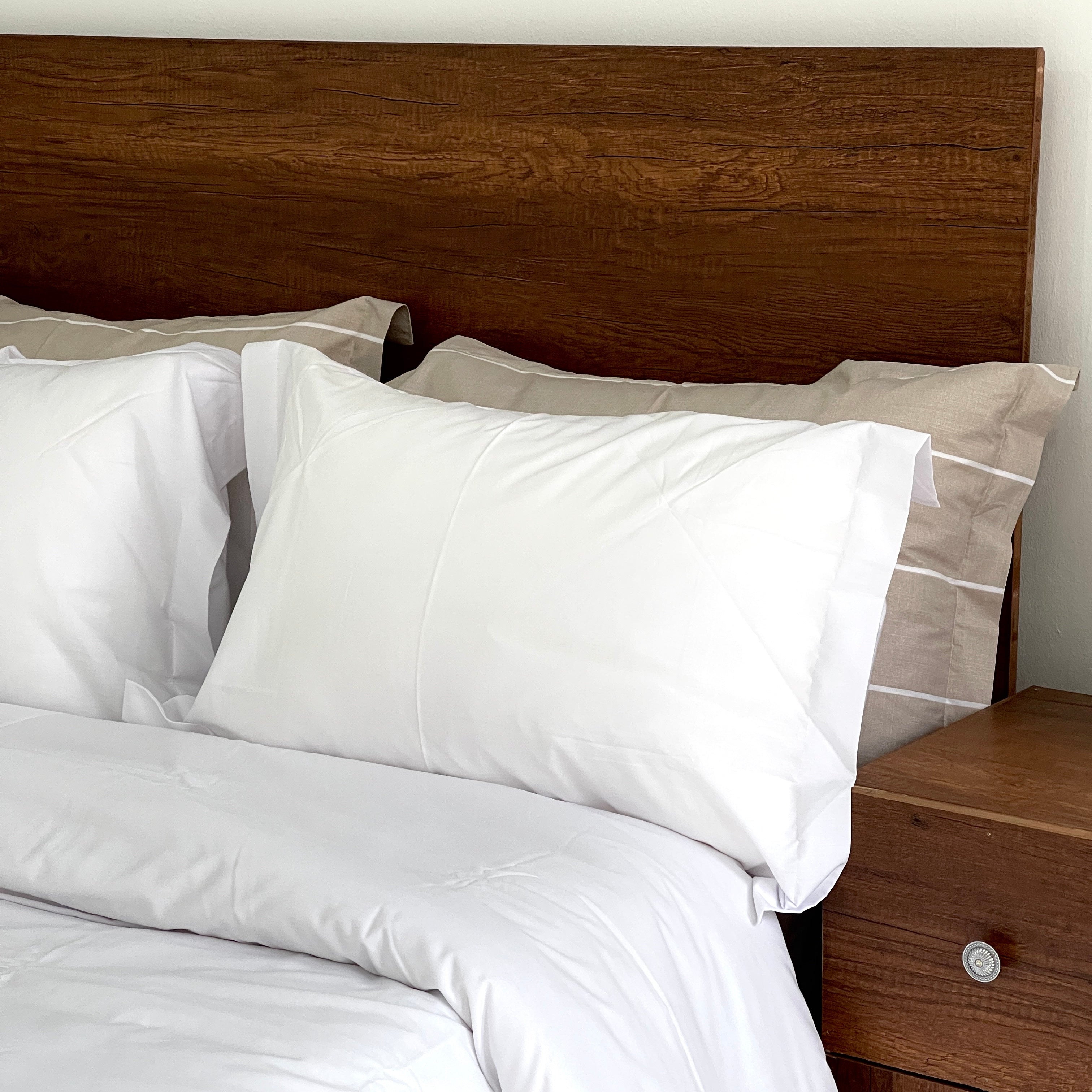 Percale White Duvet Cover Set