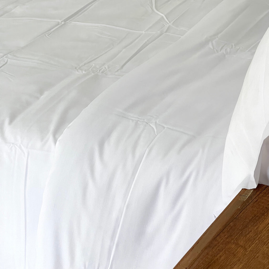 Percale White Duvet Cover Set