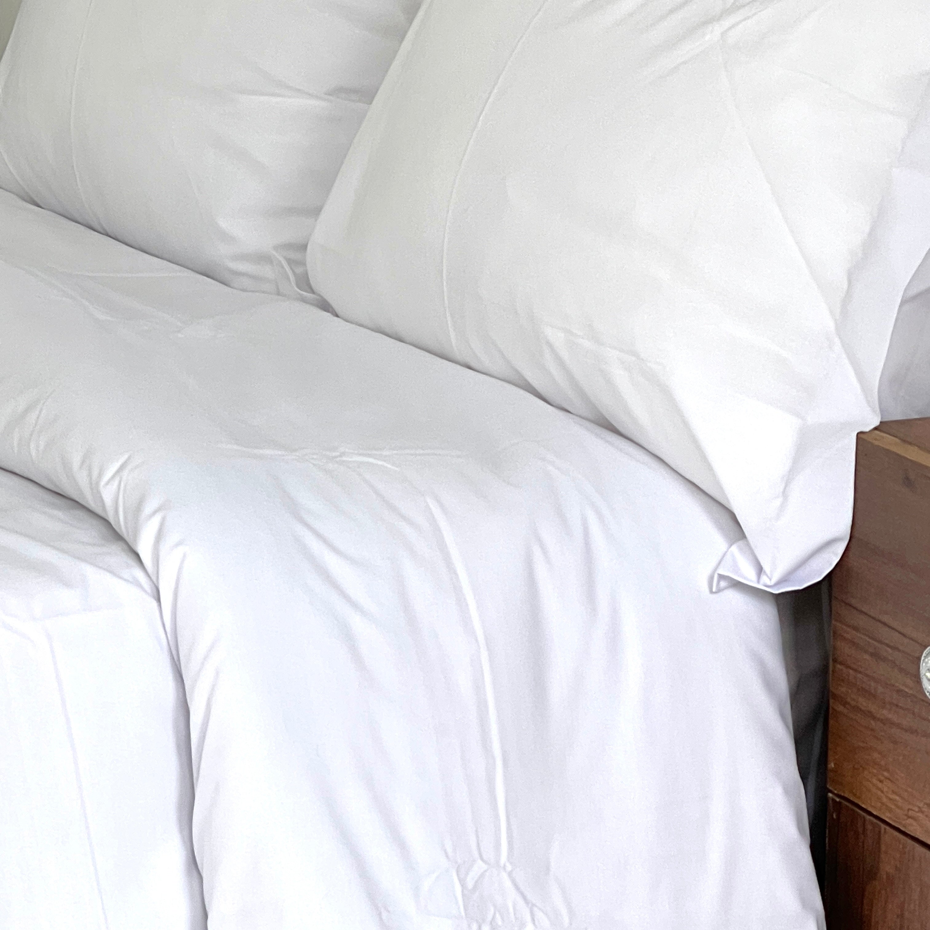 Percale White Duvet Cover Set