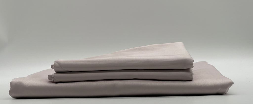 Percale Pale Silver Bed Sheet Set