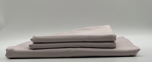 Percale Pale Silver Bed Sheet Set