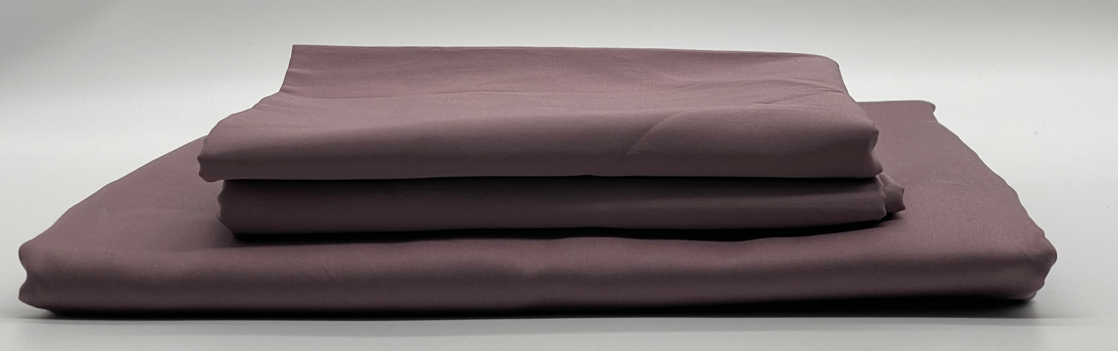 Percale Mauve Taupe Bed Sheet Set