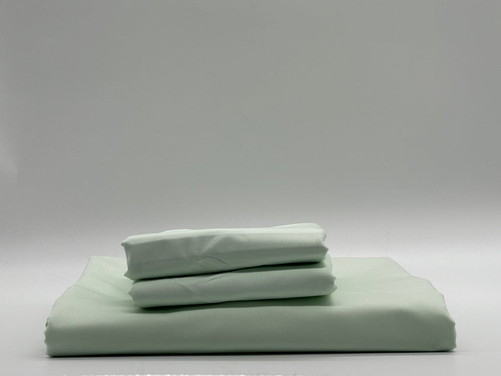 Percale Mint Green Bed Sheet Set
