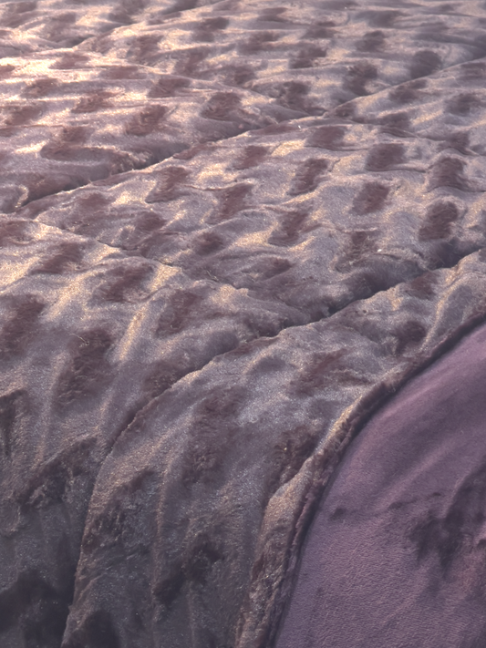 Lavender Faux Fur Bedding Set