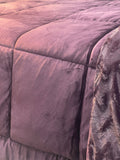 Lavender Faux Fur Bedding Set