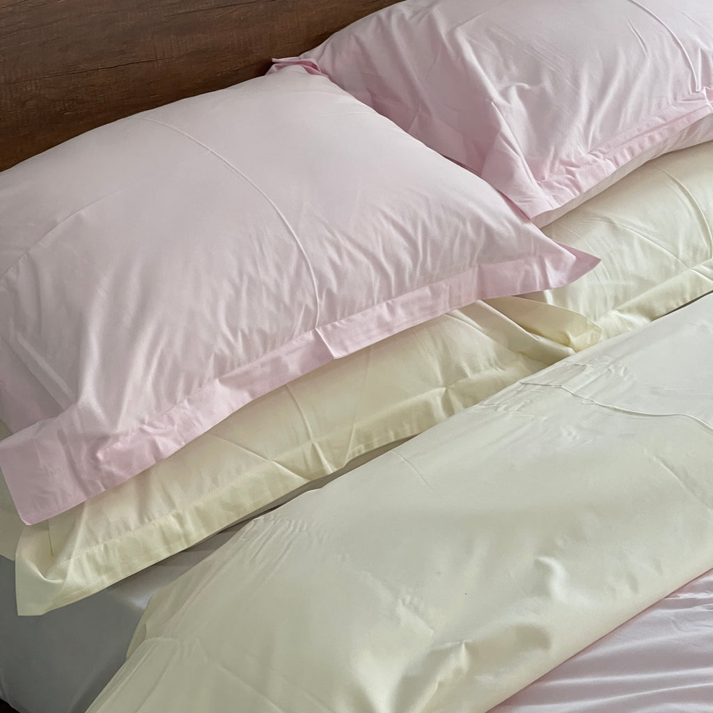 Percale Blush & Butter Duvet Cover Set