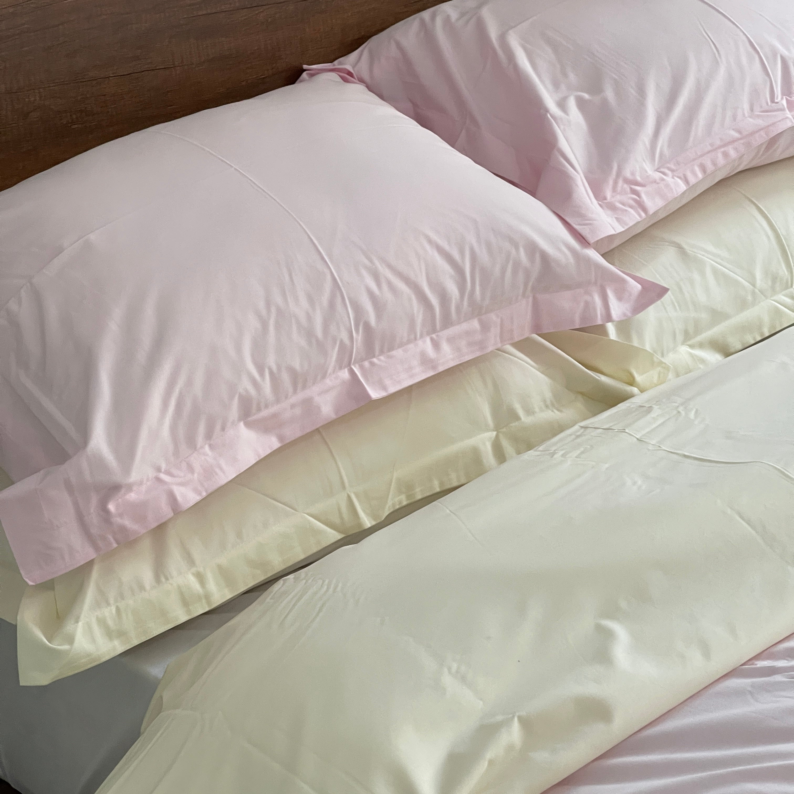 Percale Blush & Butter Duvet Cover Set