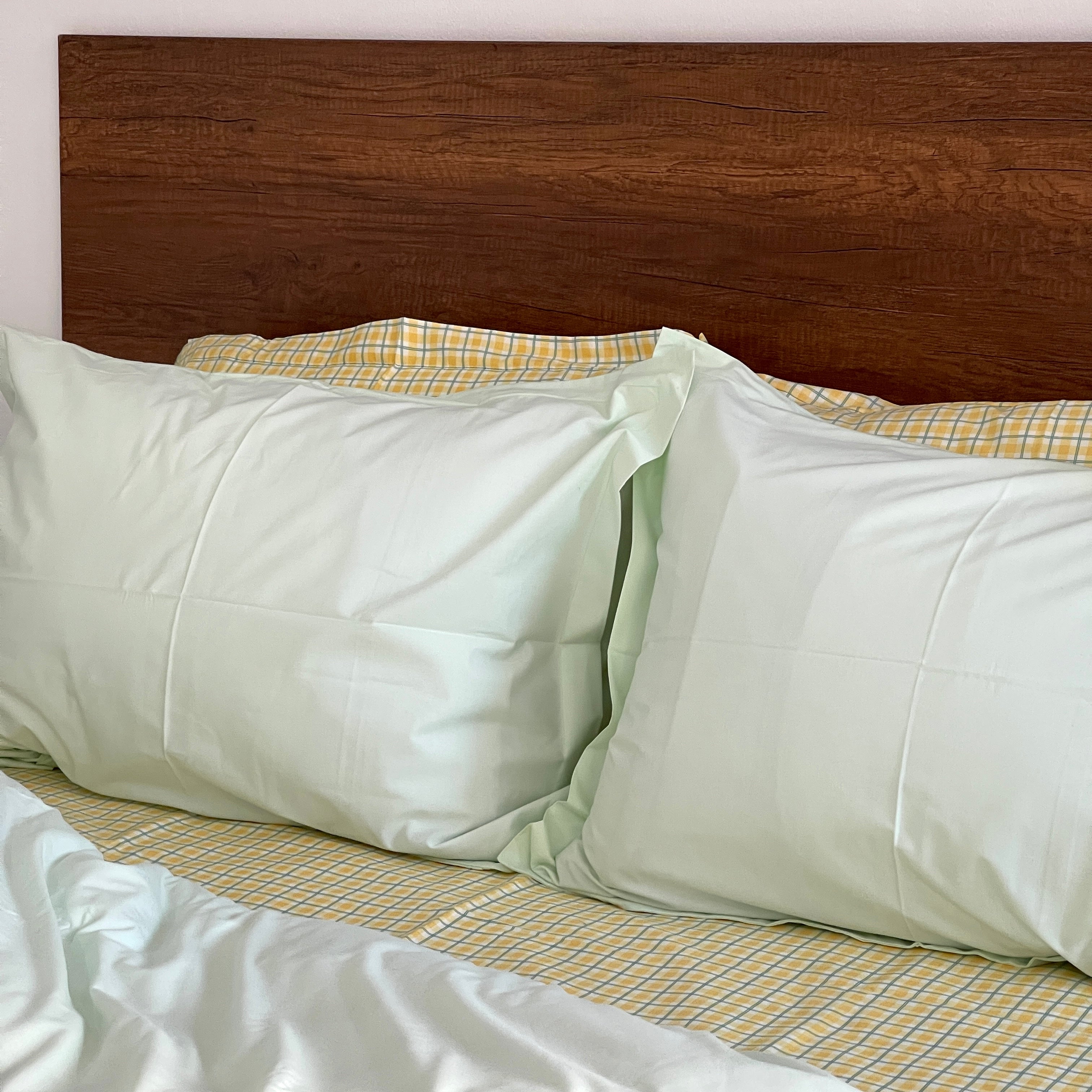 Percale Mint Green Duvet Cover Set