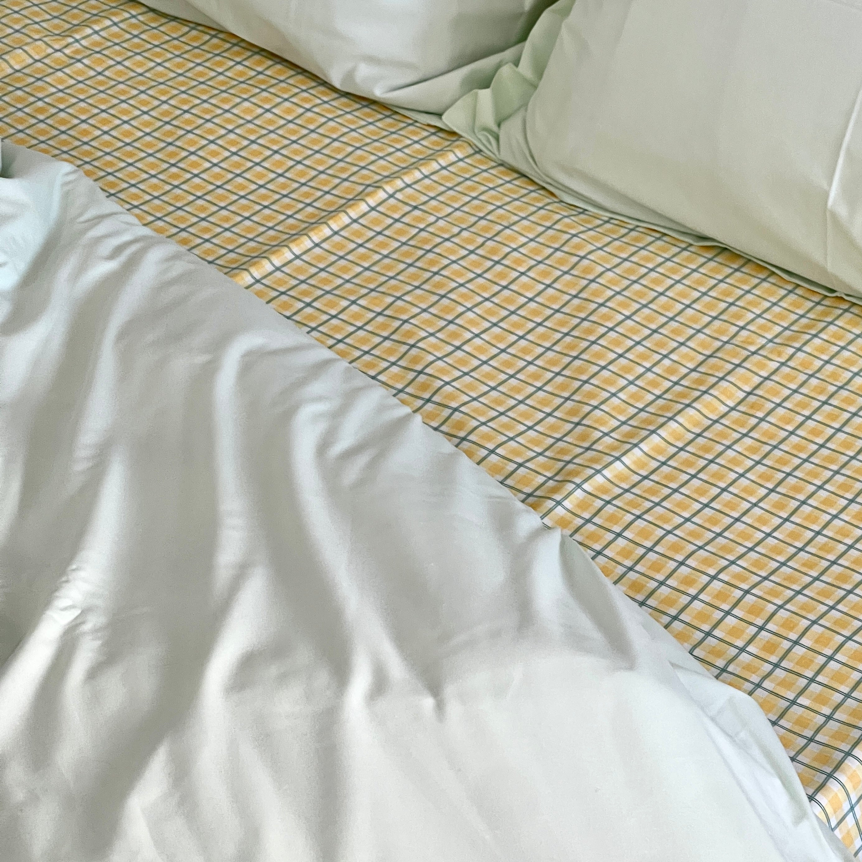 Percale Mint Green Duvet Cover Set