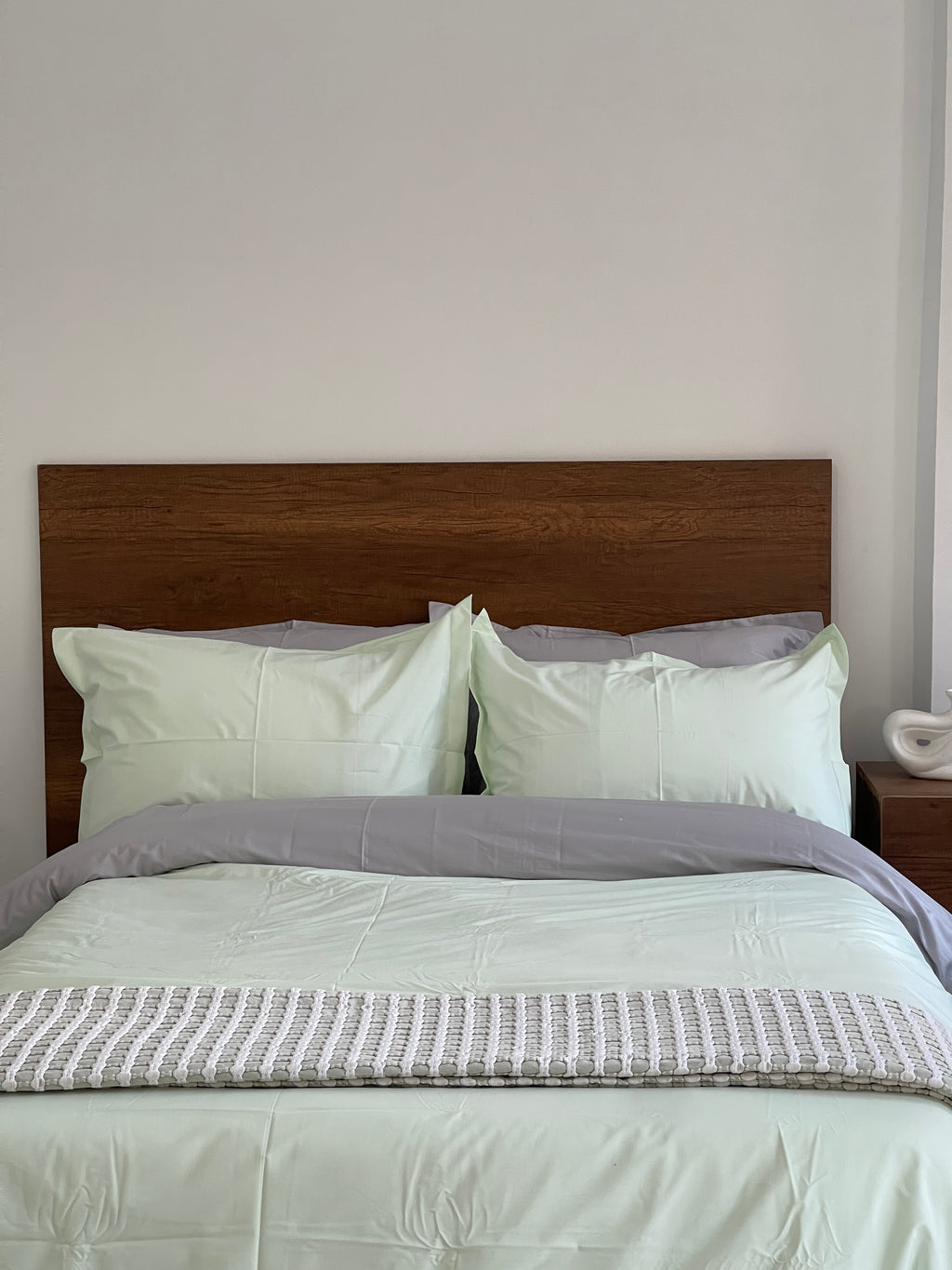 Percale Mint & Mist Duvet Cover Set