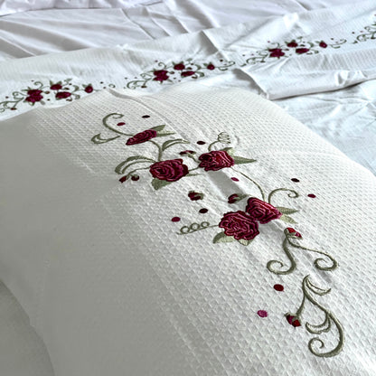 Embroidered Coverlet Set