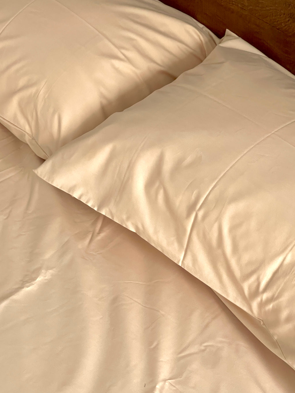 Percale Beige Bed Sheet Set