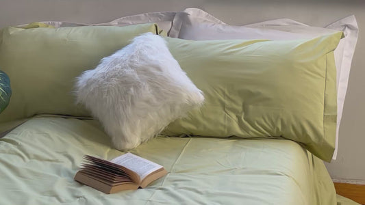 Percale Olive Green Bed Sheet Set